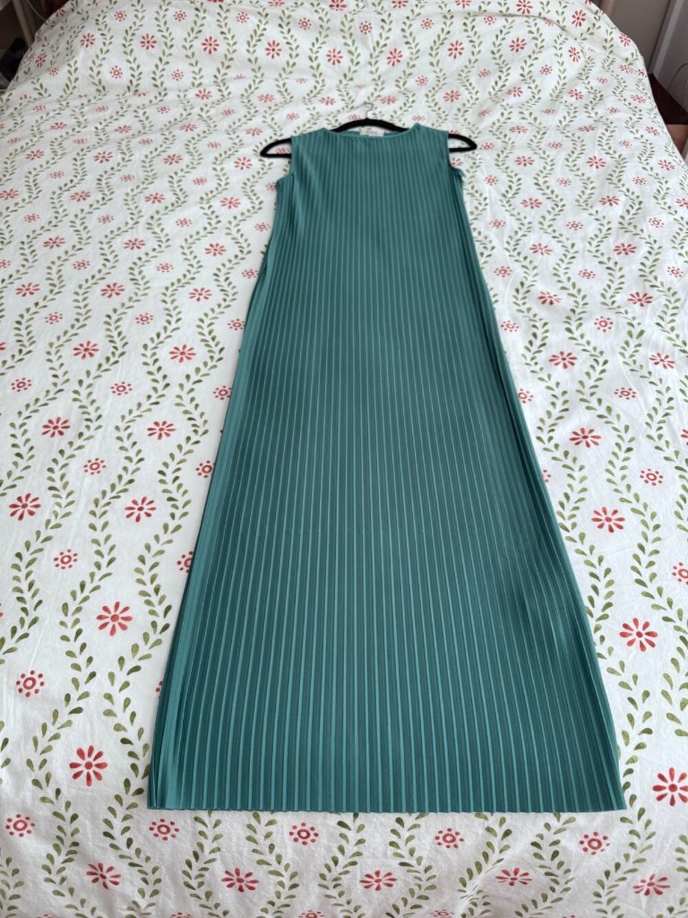 COS Teal Pleated Sleeveless Maxi Dress — Size XS